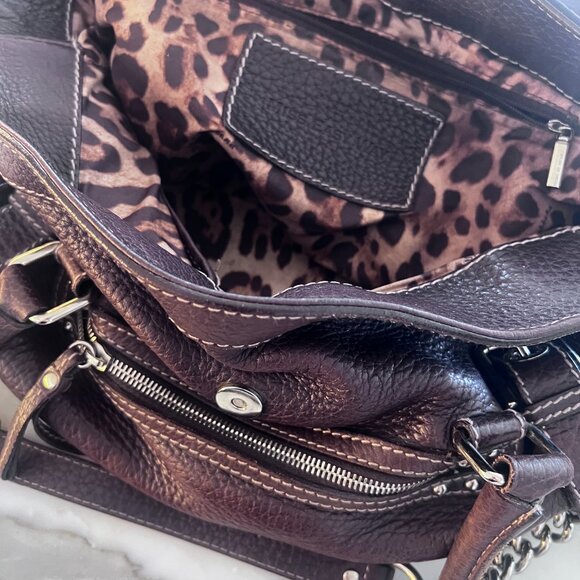 Dolce and Gabana Miss Easy Way Brown Leather Bag PREOWNED/USED Dolce & Gabbana - Picture 2 of 5